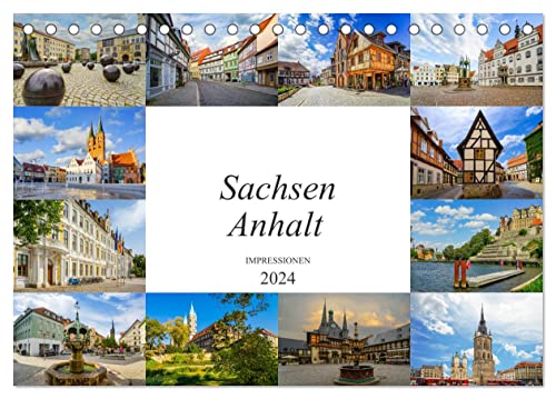 Sachsen Anhalt Impressionen (Tischkalender 2024 DIN A5 quer), CALVENDO Monatskalender von CALVENDO
