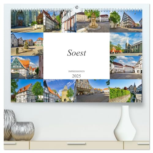 Soest Impressionen (hochwertiger Premium Wandkalender 2025 DIN A2 quer), Kunstdruck in Hochglanz