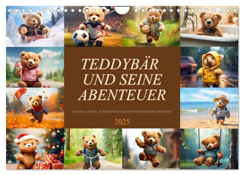 Teddybär und seine Abenteuer (Wandkalender 2025 DIN A4 quer), CALVENDO Monatskalender
