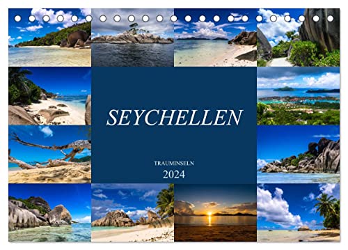 Trauminseln Seychellen (Tischkalender 2024 DIN A5 quer), CALVENDO Monatskalender von CALVENDO
