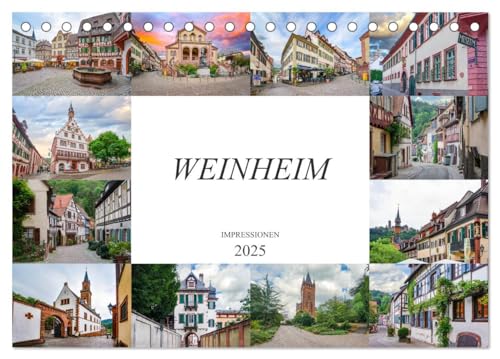 Weinheim Impressionen (Tischkalender 2025 DIN A5 quer), CALVENDO Monatskalender von CALVENDO