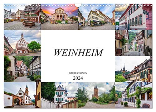 Weinheim Impressionen (Wandkalender 2024 DIN A3 quer), CALVENDO Monatskalender