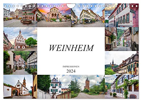 Weinheim Impressionen (Wandkalender 2024 DIN A4 quer), CALVENDO Monatskalender