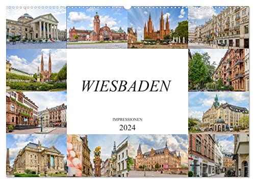 Wiesbaden Impressionen (Wandkalender 2024 DIN A2 quer), CALVENDO Monatskalender