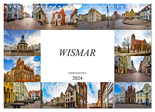 Wismar Impressionen (Wandkalender 2024 DIN A4 quer), CALVENDO Monatskalender von CALVENDO
