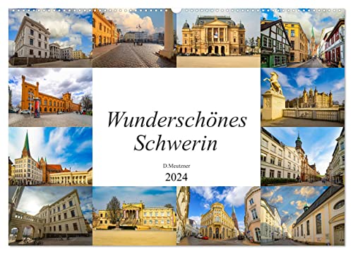 Wunderschönes Schwerin (Wandkalender 2024 DIN A2 quer), CALVENDO Monatskalender