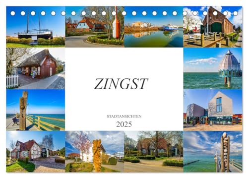 Zingst Stadtansichten (Tischkalender 2025 DIN A5 quer), CALVENDO Monatskalender