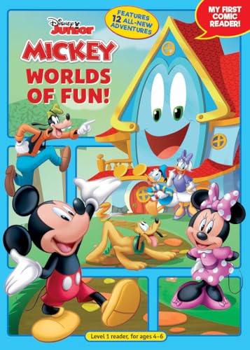 Mickey Mouse Funhouse: Worlds of Fun!: My First Comic Reader! (Disney Junior Mickey; First Comic Reader!, Level 1) von Disney Press
