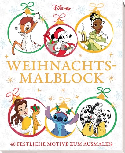 Disney: Weihnachtsmalblock: 40 festliche Motive zum Ausmalen: Malblock mit Goldfolienprägung und Perforation Disney: Weihnachtsmalblock: 40 festliche Motive zum Ausmalen: Malblock mit Goldfolienprägung und Perforation von Panini
