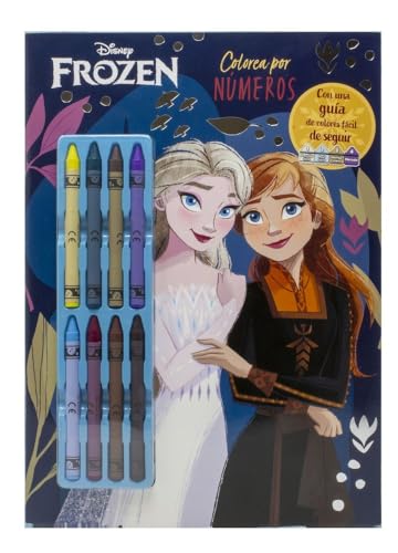 Frozen. Colorea por números con ceras: Con 8 ceras de colores (Disney. Frozen) von Libros Disney