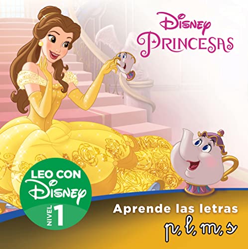 Princesas Disney. Leo con Disney (Nivel 1). Aprende las letras: p, l, m, s (Disney. Lectoescritura) (Aprendo con Disney)