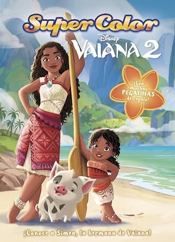 Vaiana 2. Supercolor: Libro para colorear con pegatinas (Disney. Vaiana 2) von Libros Disney