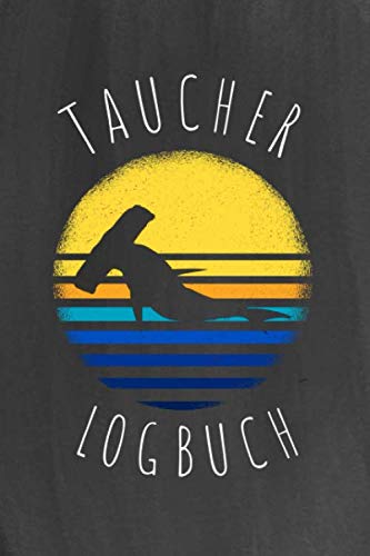 Taucher Logbuch: das praktische Divelog für 108 Tauchgänge - Tauchtagebuch - Format 6x9 (A5) - Sunset/Hammerhai Soft-Cover Design