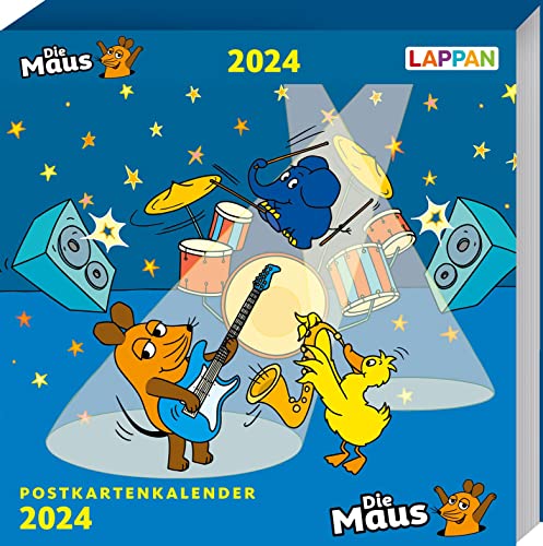 Der Kalender mit der Maus - Postkartenkalender 2024: 53 Postkarten zum Sammeln und Verschicken | Für kleine und große Maus-Fans von Lappan Verlag