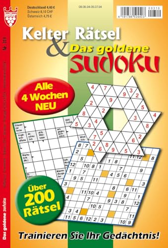 Kelter Rätsel & Das goldene Sudoku Nr. 310 VDZ17865 Kelter Rätsel & Das goldene Sudoku Nr. 310 VDZ17865