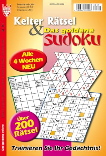 Kelter Rätsel & Das goldene Sudoku Nr. 311 VDZ17865 Kelter Rätsel & Das goldene Sudoku Nr. 311 VDZ17865