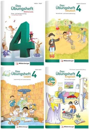 Sicher ins 5. Schuljahr – Paket: Rechnen – Schreiben – Lesen – Grammatik – Englisch · Klasse 4: Wichtige Grundlagen des Stoffs der 4. Klasse wiederholen, um gut ins 5. Schuljahr zu starten. von Mildenberger Verlag GmbH