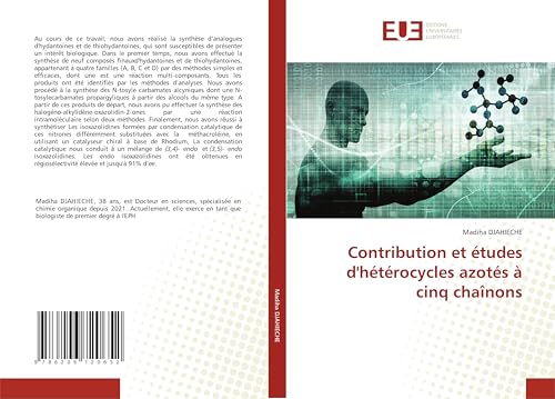Contribution et études d'hétérocycles azotés à cinq chaînons von Éditions universitaires européennes