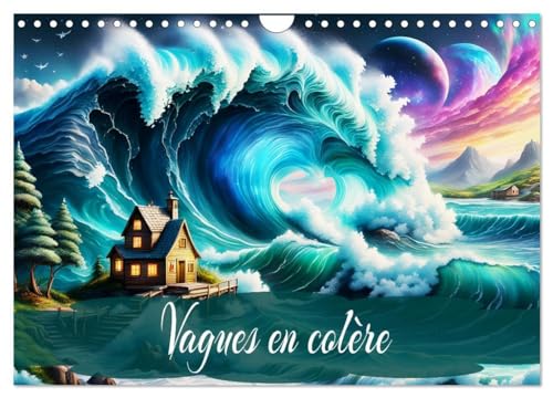 Vagues en colère (Calendrier mural 2025 DIN A4 vertical), CALVENDO calendrier mensuel: Danse des vagues de l'océan, force inspirante de la nature.