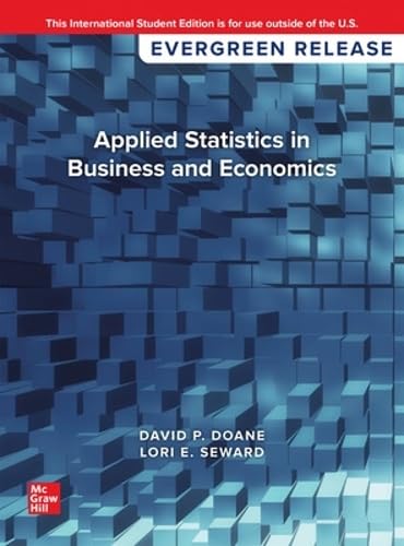 Applied Statistics in Business and Economics: 2024 Release ISE von McGraw-Hill Education