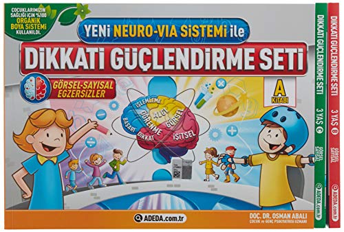 Dikkati Güçlendirme Seti 3 Kitap (3 Yaş) (Yeni Neuro-Via Sistemi ile)