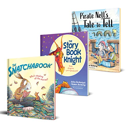 Read-aloud Picture Book Set: Three Fun, Rhyming Reads for Kids 3-6 (The Snatchabook, The Storybook Knight, Pirate Nell's Tale to Tell)