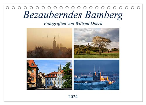 Bezauberndes Bamberg (Tischkalender 2024 DIN A5 quer), CALVENDO Monatskalender