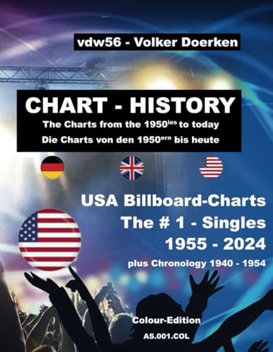 CHART-HISTORY The # 1 - Hits USA Singles 1955 - 2024 Farbe (AS.001.col): CHART-HISTORY: # 1 – Hits USA (Billboard) Singles (Colour) von Independently published