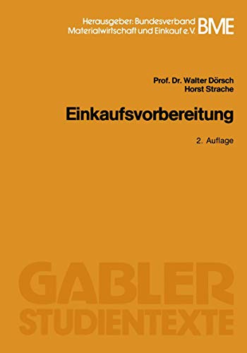 Einkaufsvorbereitung Einkaufsvorbereitung von Gabler Verlag