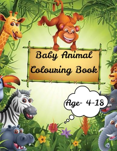 Baby Animal Coloring Book: Perfect Gift for Kids and Adults von Independently published