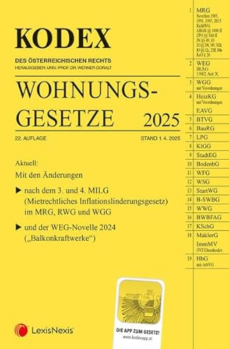 KODEX Wohnungsgesetze 2025 - inkl. App von LexisNexis ARD ORAC
