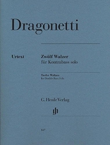 Zwölf Walzer für Kontrabass solo: Besetzung: Kontrabass solo (G. Henle Urtext-Ausgabe) von HENLE VERLAG