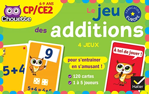 Chouette - Le jeu des additions CP/CE2: 4 jeux pour s'entraîner en s'amusant ! Avec 120 cartes Chouette - Le jeu des additions CP/CE2: 4 jeux pour s'entraîner en s'amusant ! Avec 120 cartes
