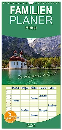 Familienplaner 2024 - Berchtesgadener Land mit 5 Spalten (Wandkalender, 21 cm x 45 cm) CALVENDO