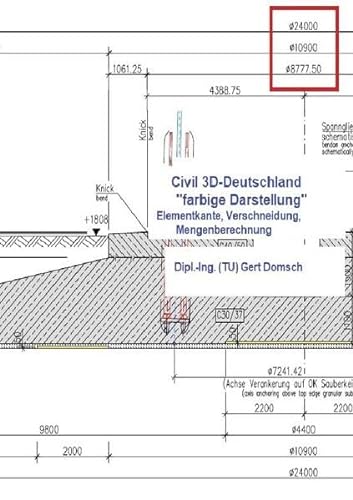 Cvil 3D Deutschland / Civil 3D-Deutschland, "farbige Darstellung" (für Anwender): 3. Buch, Anwendungsbeispiel, Fundament (Windkraftanlage)
