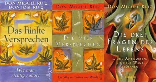 3 Titel des Schamanen Don Miguel Ruiz im Set + 1 exklusives Postkartenset