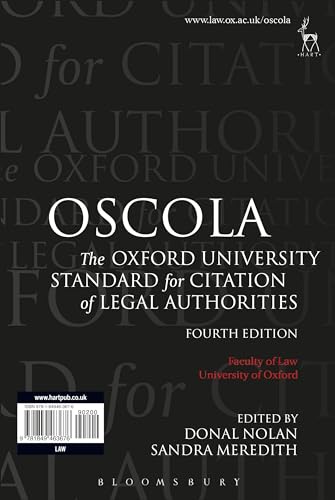 OSCOLA: The Oxford University Standard for Citation of Legal Authorities