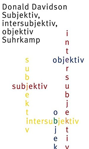 Subjektiv, intersubjektiv, objektiv Subjektiv, intersubjektiv, objektiv