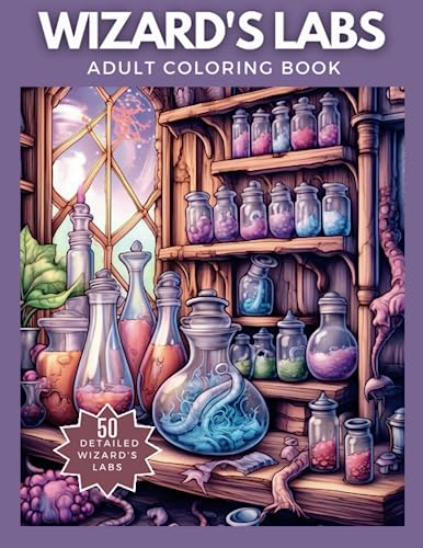 Wizard Laboratories Coloring Book: A Weird and Wonderful Collection of 50 Wizard Laboratories for you to Color von Independently published