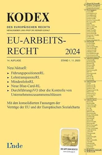 KODEX EU-Arbeitsrecht 2024 (Kodex des Internationalen Rechts) von Linde Verlag Ges.m.b.H.