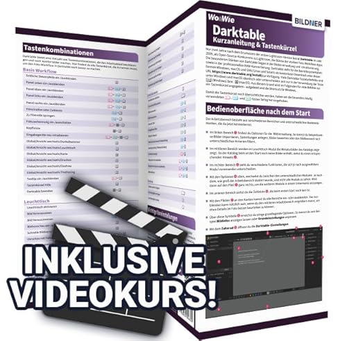 Darktable – Kurzanleitung & Tastenkürzel: inkl. kostenlosem Video-Workshop (40 Minuten)