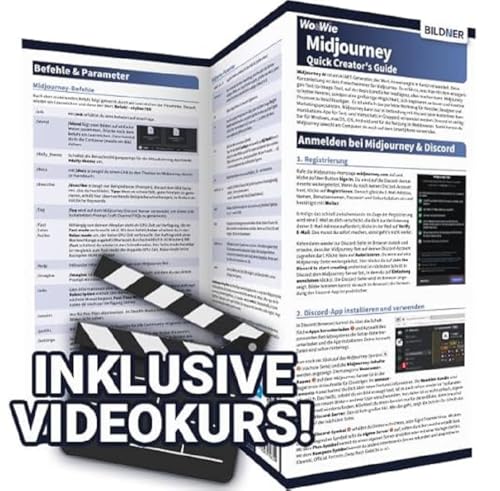 Midjourney - Installation, Kurzanleitung & die wichtigsten Prompts: inkl. kostenlosem Video-Workshop (40 Minuten) von BILDNER Verlag