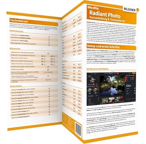 Radiant Photo - Kurzanleitung & Tastenkürzel von BILDNER Verlag