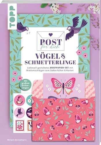 Post für dich. Vögel & Schmetterlinge: Liebevoll gestaltetes Briefpapier-Set mit Briefumschlägen zum Selberfalten & Karten. Mit großem Stickerbogen. Post für dich. Vögel & Schmetterlinge: Liebevoll gestaltetes Briefpapier-Set mit Briefumschlägen zum Selberfalten & Karten. Mit großem Stickerbogen.