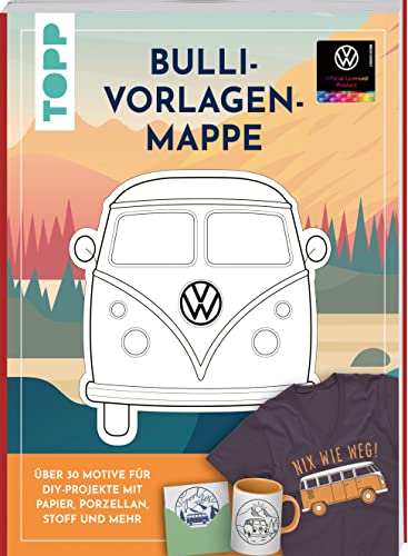 VW Vorlagenmappe "Bulli". Die offizielle kreative Vorlagensammlung mit dem kultigen VW-Bus: 8 Vorlagenbogen von Frech