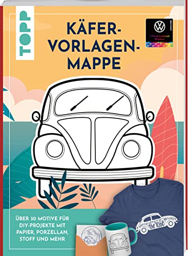 VW Vorlagenmappe "Käfer". Die offizielle kreative Vorlagensammlung mit dem kultigen VW-Käfer: 8 Vorlagenbogen