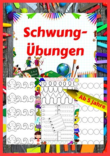 Schwungübungen ab 5 Jahre: für Kindergartenkinder und Vorschule - für Jungen und Mädchen - als besonderes Geschenk zur Vorbereitung auf die ... Feinmotorik und Hand-Augen-Koordination von HDmirrorR