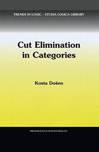 Cut Elimination in Categories (Trends in Logic, 6, Band 6)
