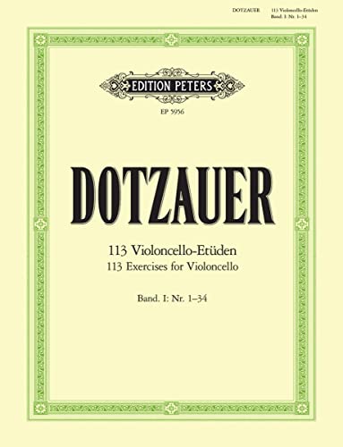 113 Violoncello-Etüden: Heft 1: Nr. 1 -34 (Grüne Reihe Edition Peters)