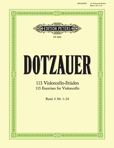 113 Violoncello-Etüden: Heft 1: Nr. 1 -34 (Grüne Reihe Edition Peters) von EDITION PETERS